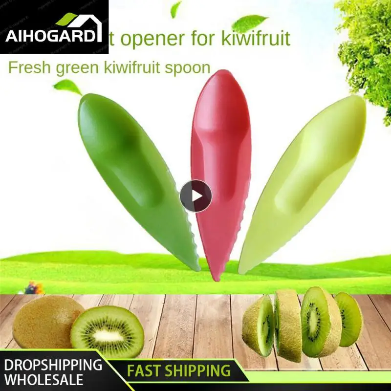 Set Di Plastica Kiwi Cucchiaio 11.5*3Cm 2 In 1 Kiwi Dig Cucchiaio Scoop Candy Color Fruit Knife Affettatrice Pelapatate Cutter