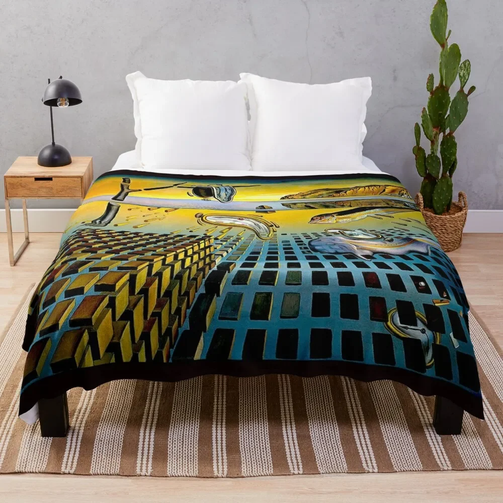 DISINTEGRATION : Vintage Abstract Painting Print Throw Blanket sofa bed Bed Soft Big Nap Blankets