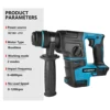 Handheld Brushless Cordless Rotary Hammer Impact Drill Rechargeable Electric Hammer Drill Impact Function for 18V Makita Battery 2