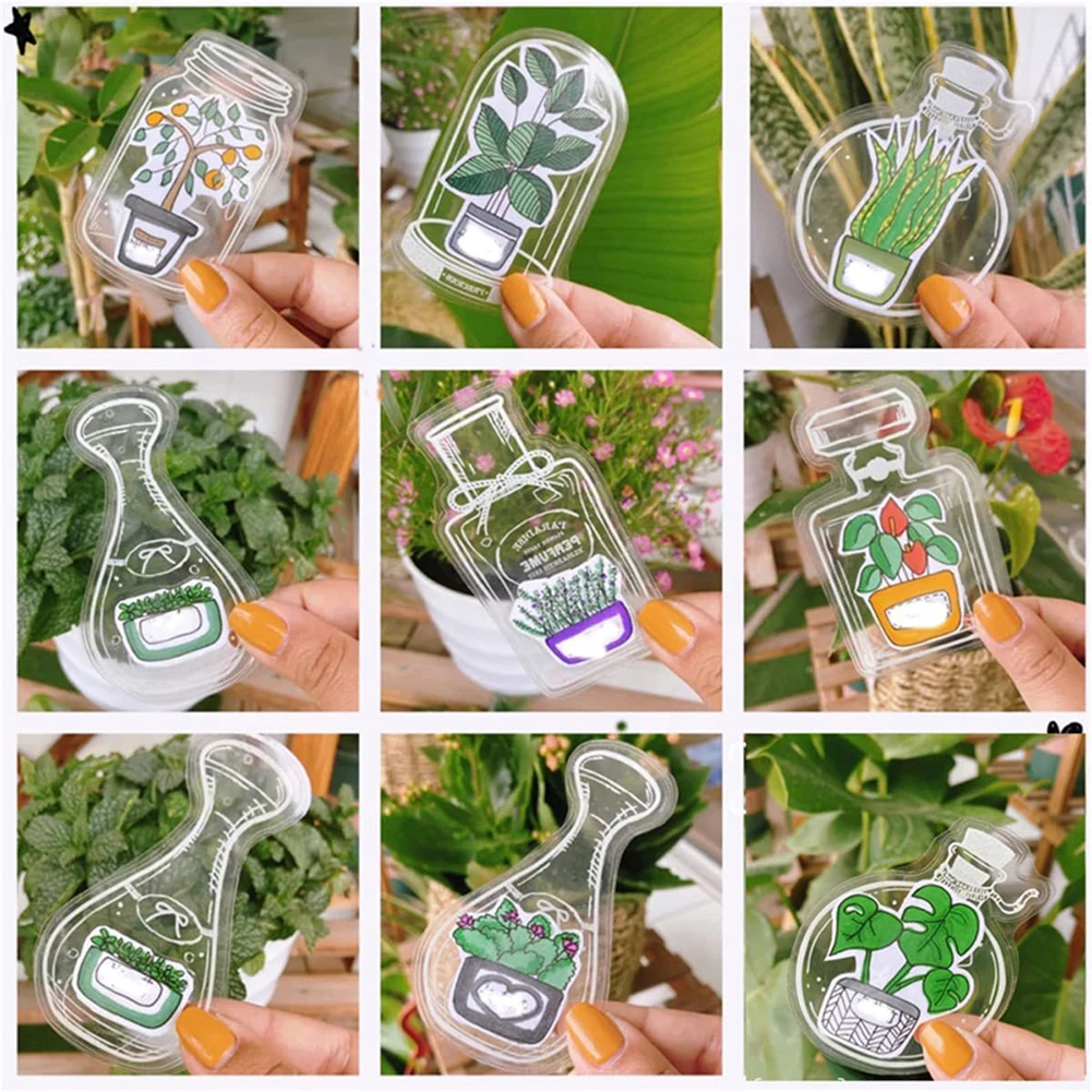 30pcs Clear Dried Flower Bookmarks Pet Decorative Stickers Transparent Bookmark Stickers Glassware Flower Page Clip
