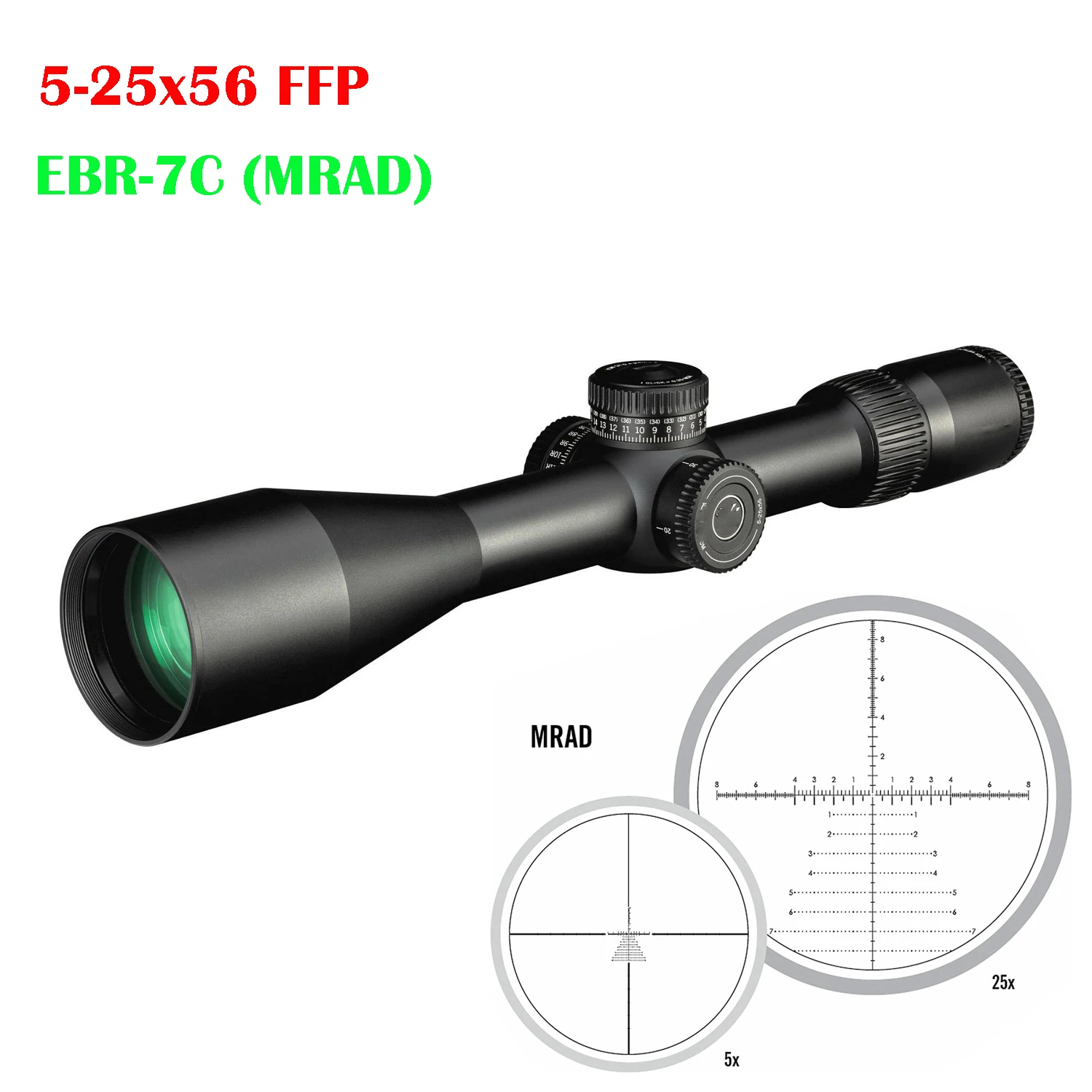 

Tactical 100% Original Optics 5-25x56 FFP First Focal Plane Riflescope EBR-7C (MRAD) Reticle Version Scope Sight Lunetas