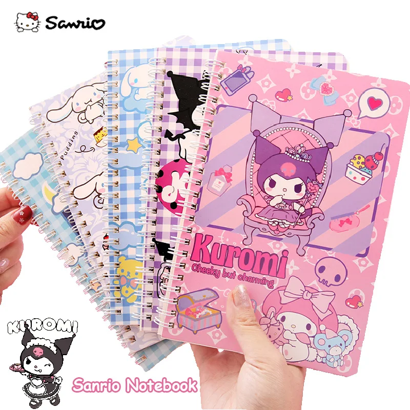 

2023 New A5 Sanrio Loose Leaf Binder Notebook Cute Cinnamoroll Kuromi Cartoon Diary Office School Supplies Stationery
