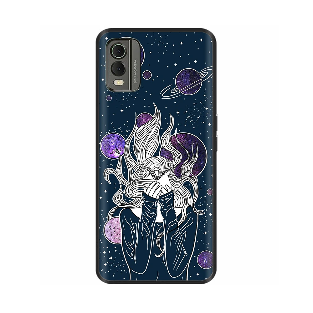 Stylish Black Silicone Shockproof Phone Case - Soft Painted Bumper Cover