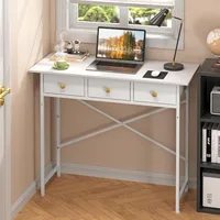 with 3 Drawers, 37.2 Inch Small Computer Desk for Small Spaces, Simple Study Table for Kids Bedroom, Office Desks 1