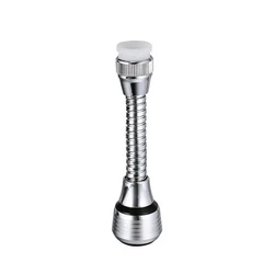 Stainless Steel Water-saving Rotating Faucet Extender (Light Grey)