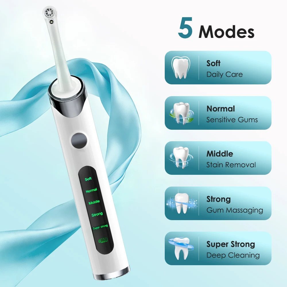 5-in-1 elektrischer Zahnpolierer, USB wiederaufladbar, Dental Scaler, Zahnbürste, Zahnstein, Plaque, Zahnsteinentferner, Reiniger, Zahnaufhellung – Detail 20