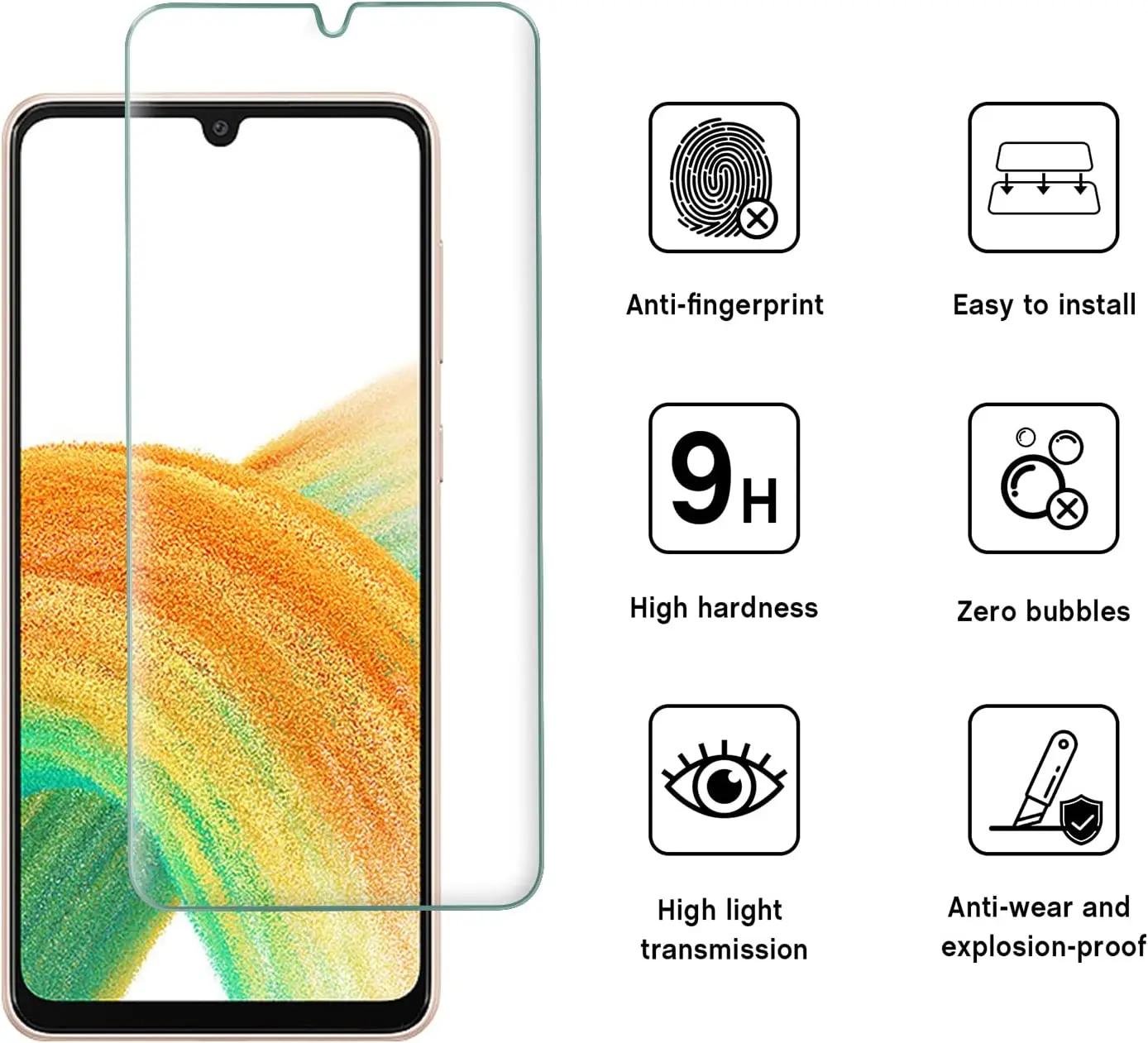 Tempered Glass For Samsung Galaxy A04 A04S A04Core A04E Screen Protector Glass Film