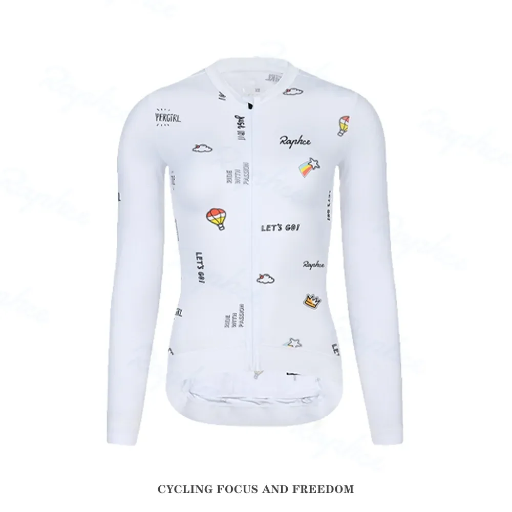 Cycling Shirt Women Sports T Shirt Raphce competitive women's slim-fitting cycling jersey trousers road bike quick-drying breathable sun protection long sleeves