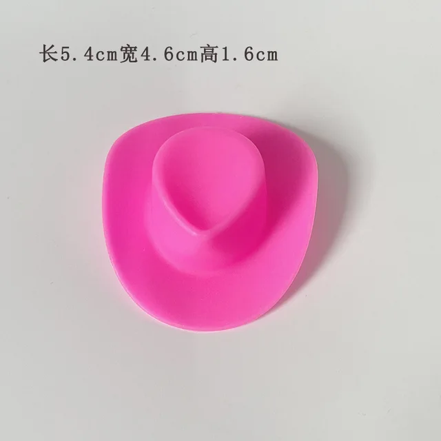 Mini Pink Cowboy Hat 10pcs Pink Mini Cowgirl Hats, Plastic Mini