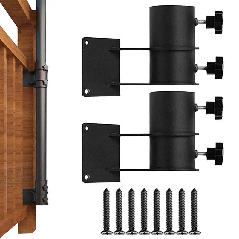 

Umbrella Clamp 2pcs Steel Patio Umbrella Bracket Umbrella Clamp Mount Bracket For Deck Railing Mount To Deck Fences Balcony Or