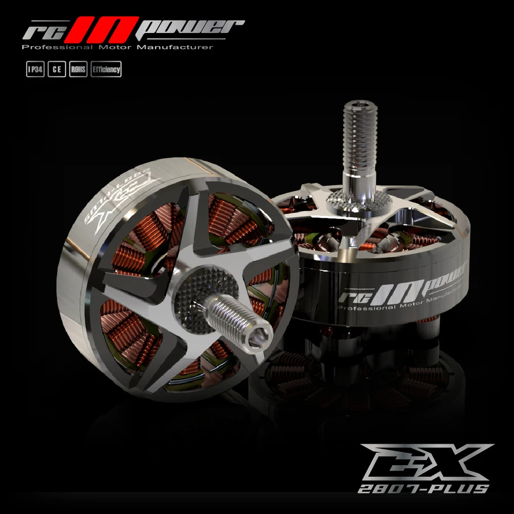RCinpower EX2807 1300KV FPV 브러시리스 모터 6-7인치 장거리 및 프리스타일 FPV 드론용 4-6S 리포 984W 최대 출력 48g
