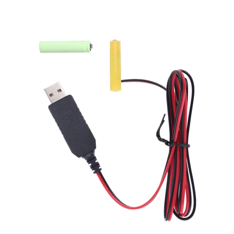 

USB Power Converter Eliminators Replace 2pcs 1.5V LR03 AAA for LED Light Remote Control