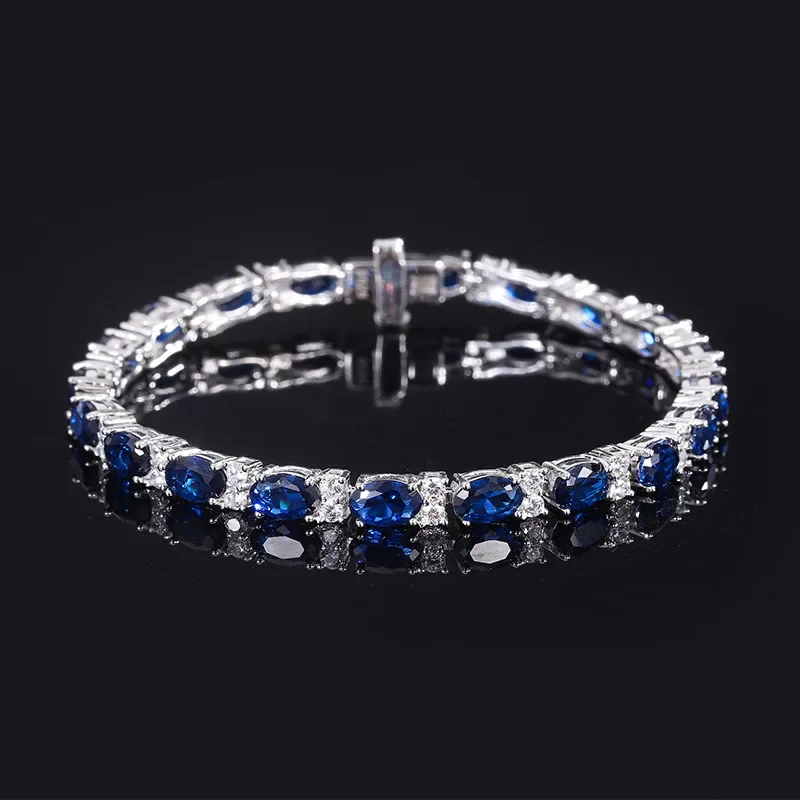 

Jewelry S925 full body silver denier precision craftsmanship inlaid women's bracelet main stone