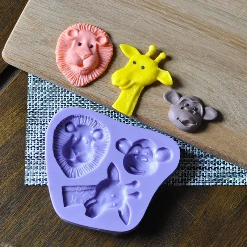 Creative Animal Style Handmade 3D Silicone Mold for Fondant Cake Decorating Sugar Cake Chocolate Mold Soap Molds Accessories