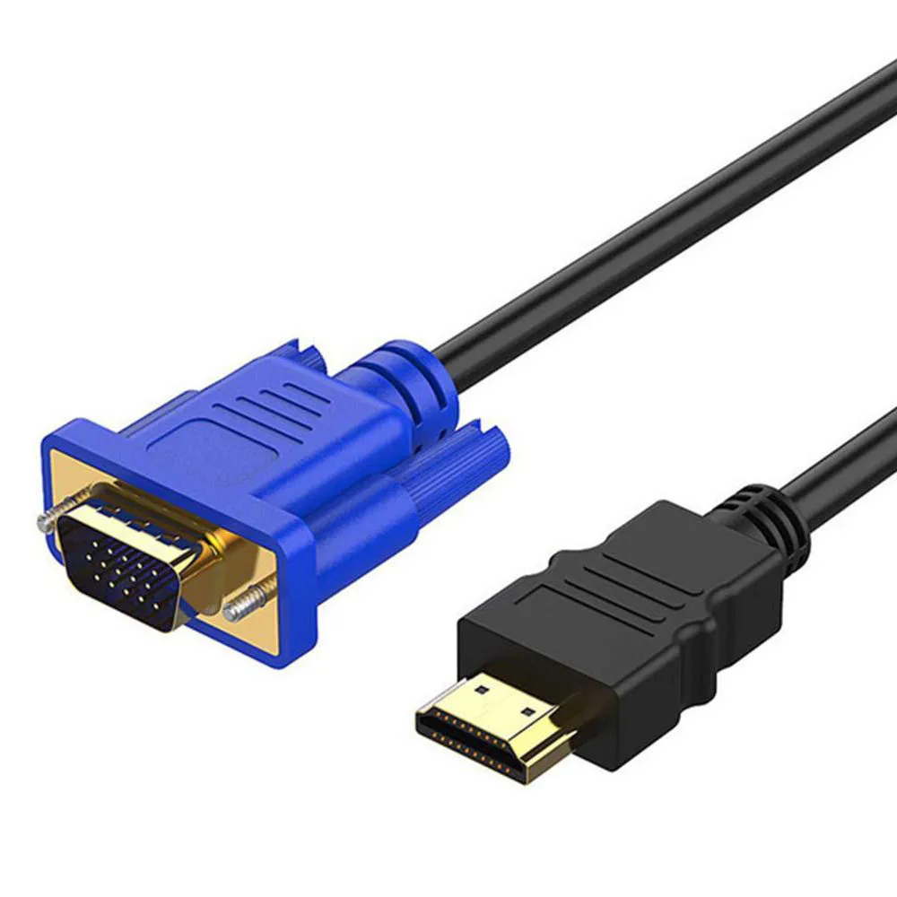 

1.8m HDMI-compatible To VGA 1080P Full-size HD Cable Video Converter Adapter Gold-plated Connector For HDTV 6FT Monitor TV PC