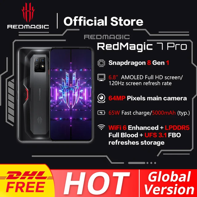 Global Version Nubia Redmagic 7 Gaming Phone 6.8'' 165hz Amoled Snapdragon  8 Gen 1 Octa Core 64mp Camera Red Magic 7 Mobilephone - Mobile Phones -  AliExpress