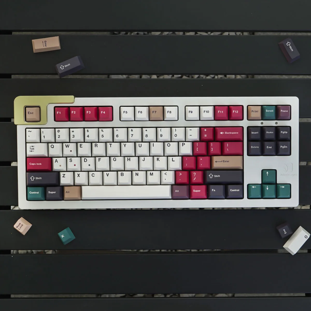Teclado Mecânico Pbt Keycaps Cap Chave Luz Mista Sublimação de Corante Perfil Cereja Esculpida a Laser Oem mx Novo - Imagem 2