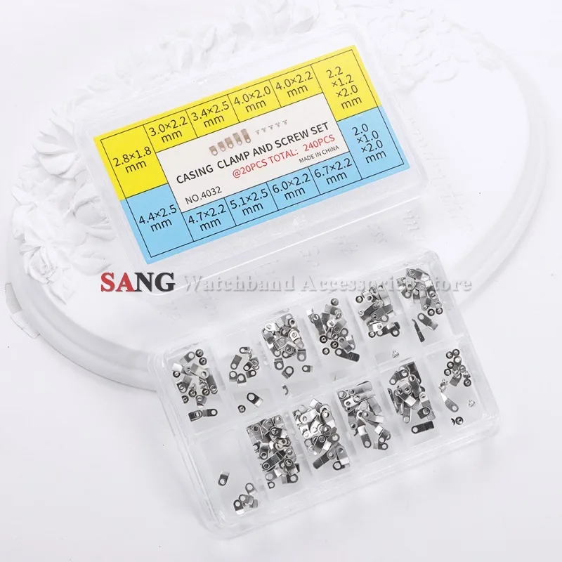 Watchmaker Casing Clamp and Screw Kit for 12 Size Watch Movements