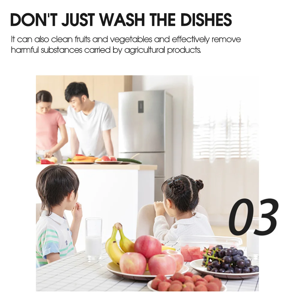 Mini Ultrasonic Dishwasher Portable Multifunctional Fruit Vegetable Dish Washer Household Dish Washing Machine Washing Machine 5