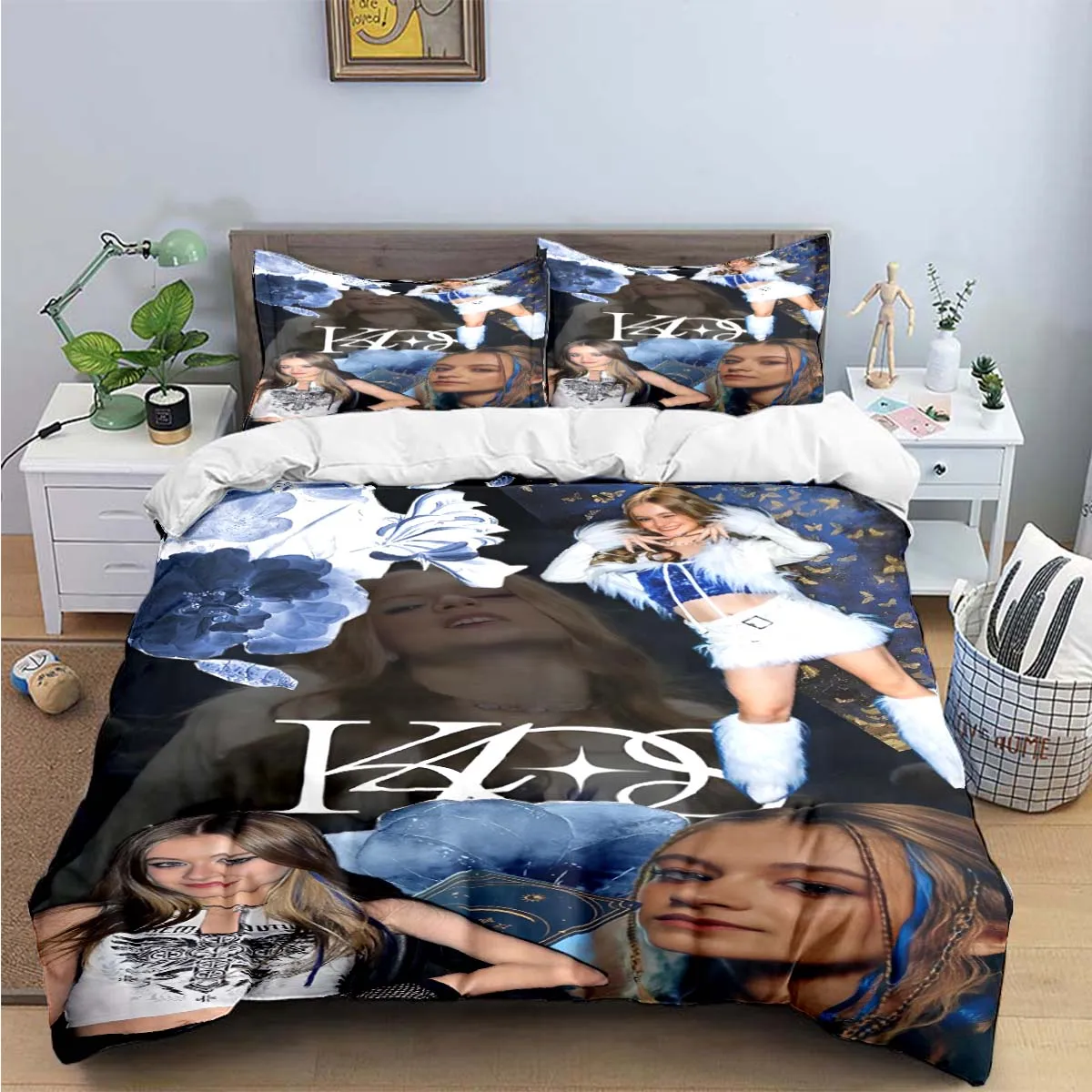 3PCS Europe Star Group K-k4os Bedding Set Single Twin Full King Size Musical Genius Bed Linen Adults Teens Bedroom Gift 4