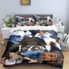 3PCS Europe Star Group K-k4os Bedding Set Single Twin Full King Size Musical Genius Bed Linen Adults Teens Bedroom Gift 4