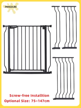 PANGDUBE Cancello per animali domestici 75-147 cm Cancello di sicurezza per barriera per cani montata a pressione regolabile per porte delle scale Protezione domestica a prova di animali domestici