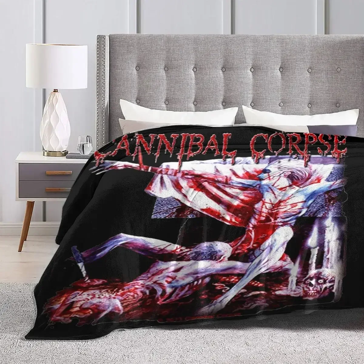 Cannibal Corpse Rock Band Merchandise Blanket Coral Fleece Plush Sofa Heavy Metal Throw Blanket Cozy Warm for Office Bedspreads 6