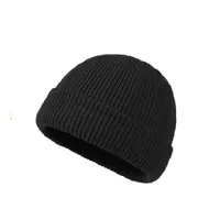 Knitted Hat for Men & Women Caps Wool Fashion Simple Warm Skullies Beanies Solid Autumn Winter Beanie Cap Trendy Style 6
