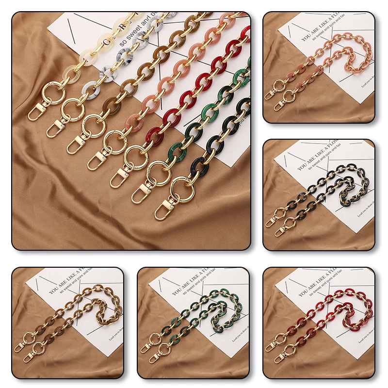 

Detachable Shoulder Bag Chain Handle Women Bag Strap Ornament Accessories Acrylic Resin Chain Bag Decoration 40/60cm
