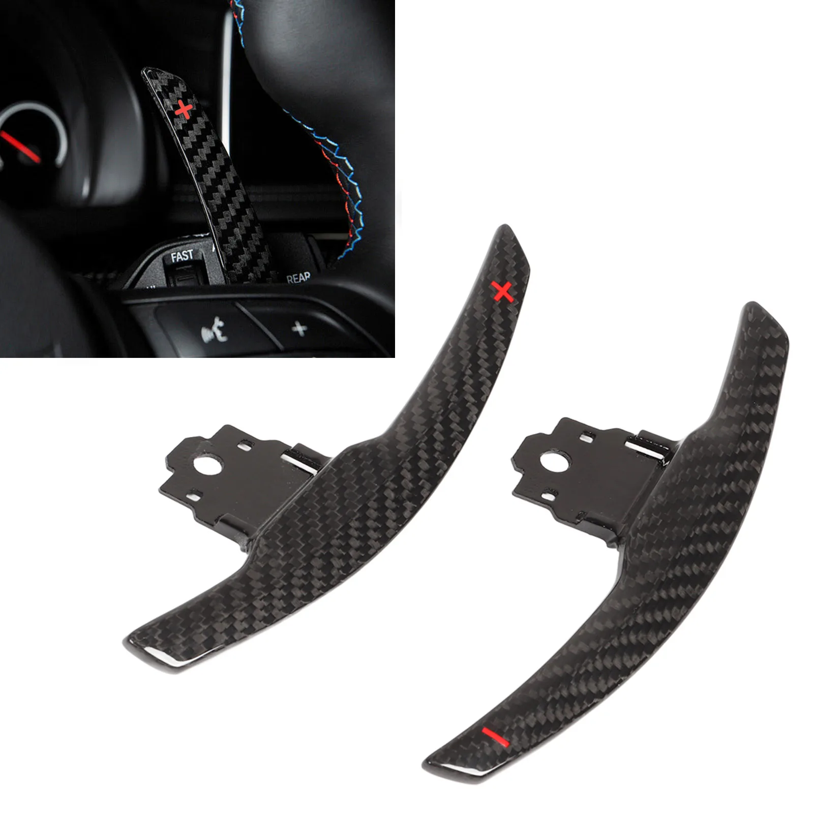 Dry Carbon Fiber Steering Wheel Shift Blade Paddle Sports Shifter Extension for BMW F‑Chassis F20 F22 F30 F32 M2 M3 M4 M5