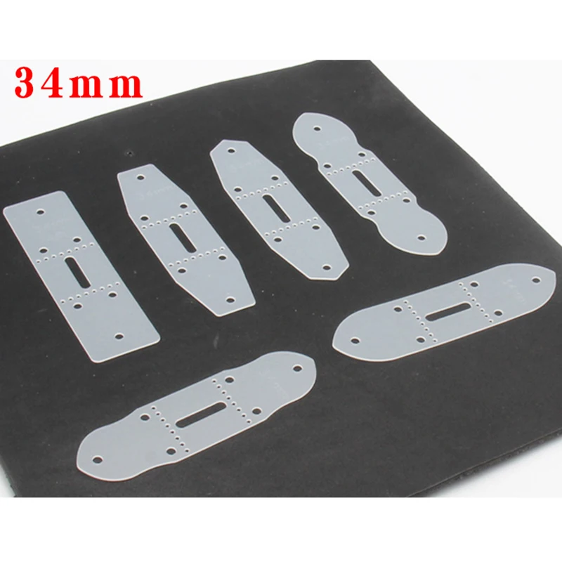 6Pcs/Set Leather Belt Buckle PVC Templates Connection Head Punching Stencil For DIY Leather Craft Belt Tail Mould Tools leather tools leather craft tool kit leather craft tools leather craft tool leather craft template