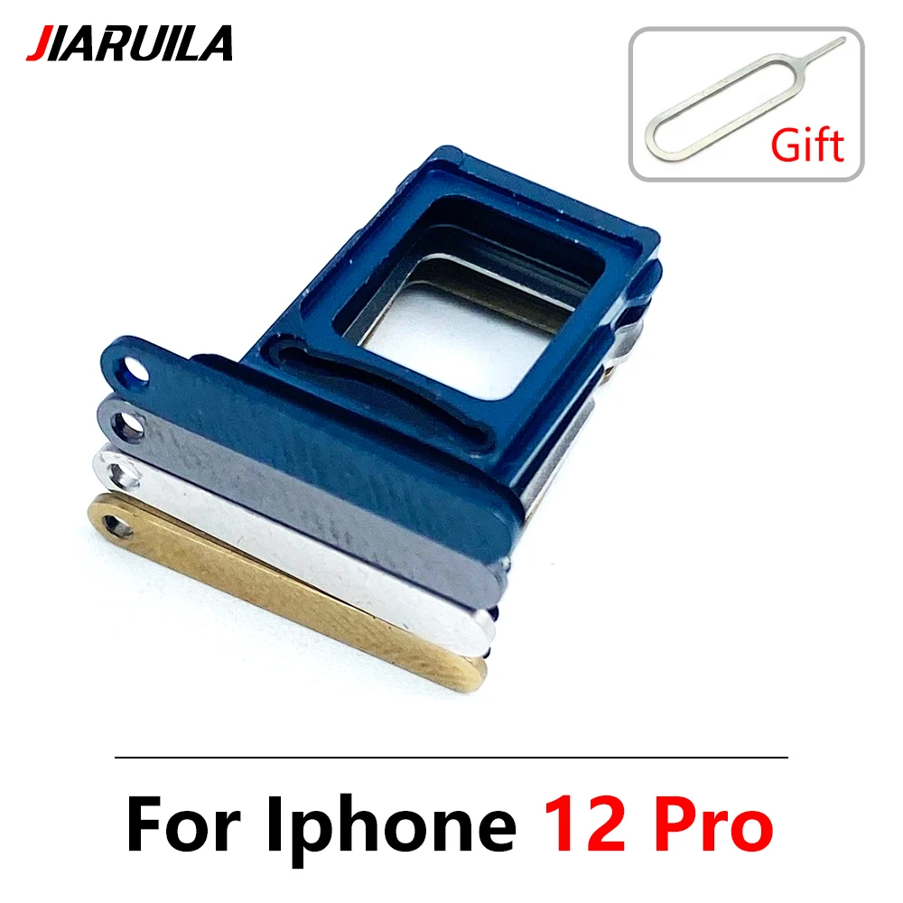 12 Pro - Bandeja de tarjeta SIM dual de repuesto para iPhone12 Pro Nano  Dual SIM Bandeja Adaptador de ranura para tarjeta + adaptador micro USB +  Pin