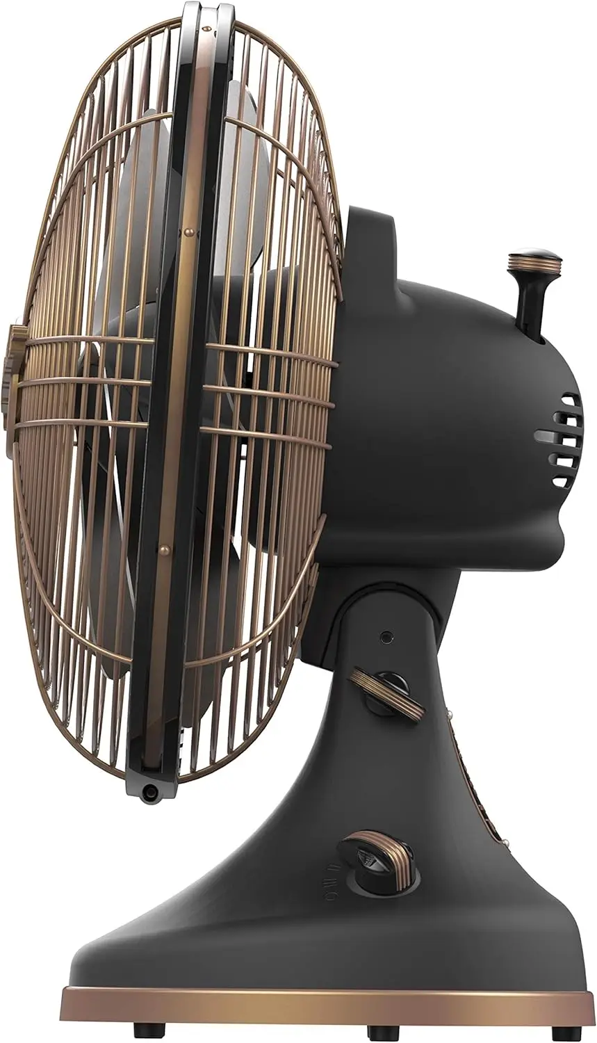 Silver Swan Alchemy Oscillating Vintage Fan Gunmetal, Medium luxury finishes rightly sized perfectly equipped oscillating action 6