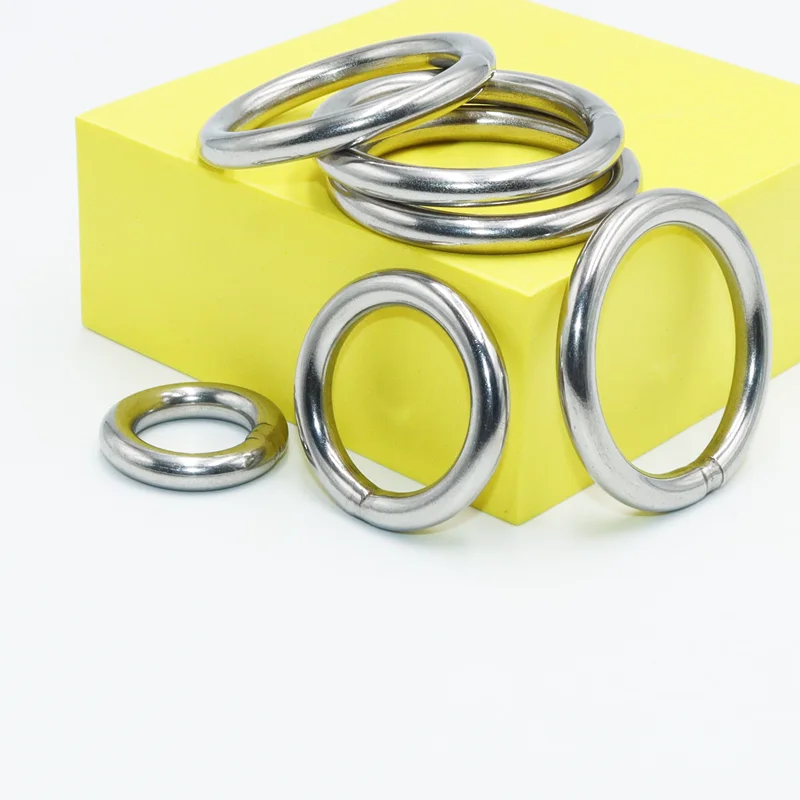 M3-M12 Heavy Duty Geschweißte Runde Ringe Glatten, Festen O Ring 304 Edelstahl Für Rigging Marine Boot Hängematte Yoga Hängen ring – Detail 4