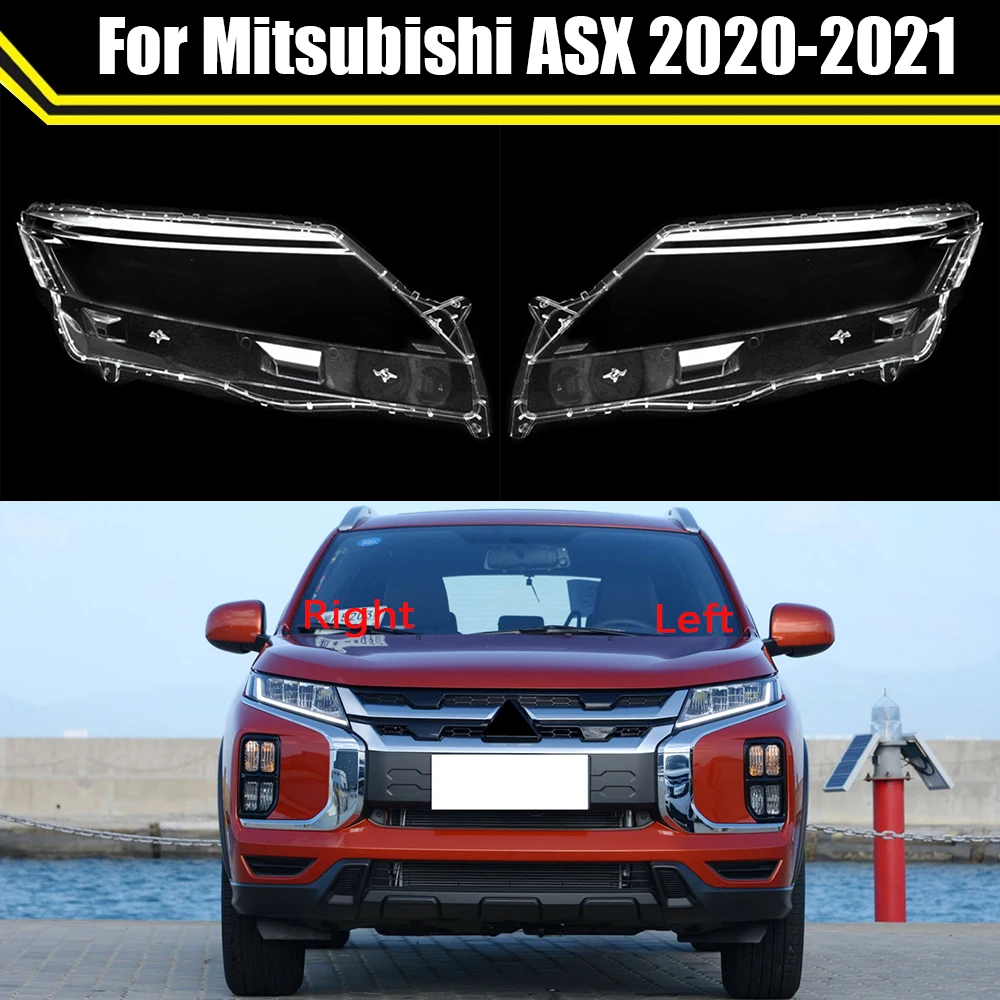 For Mitsubishi ASX 2020 2021 Headlight Cover Lamp Shade Transparent Lampshade Headlamp Shell Lens Plexiglass