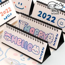 

2022 Custom Printing Table Calendar Portable Flipping Schedule Agenda Organizer Desk Perpetual Calendar Daily Monthly Planner