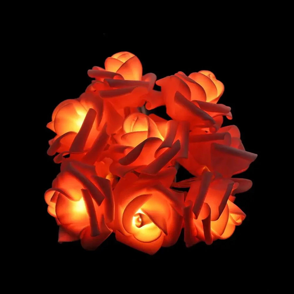 5V Rose Flower LED String Fairy Light Red Pink Warm Blue RGB USB/Battery Power Wedding Christmas Party Decoration 1.5m 3m 6m 10m