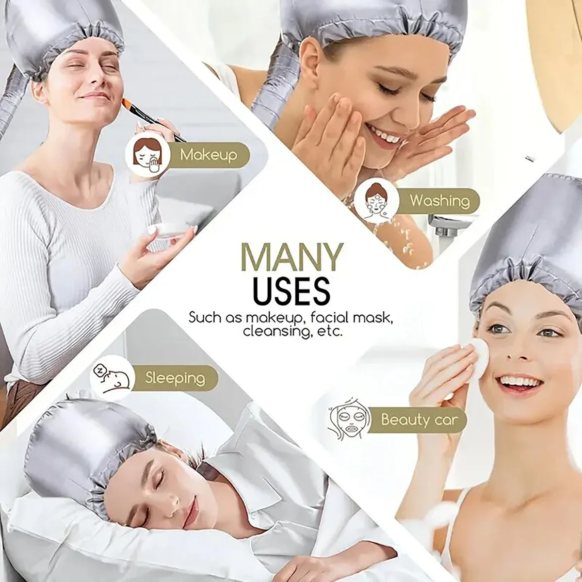 1/2pcs portable soft hair dryer cap, dry hair cap, odorless, suitable for professional hair salons and home use 3