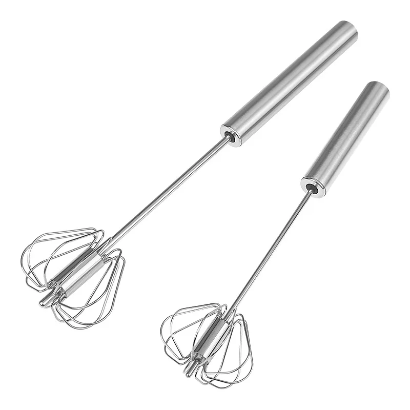 Stainless steel manual eggbeater Press cream blender semi-automatic rotary eggbeater kitchen baking tools egg beater rotary whisk
