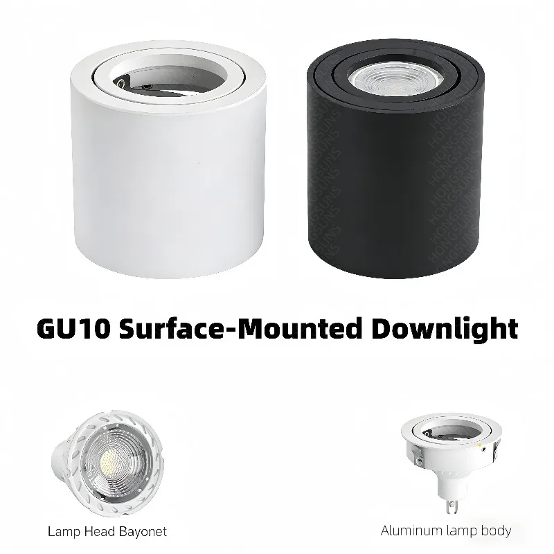 Spotlight GU10 Fitting Round LED Surface Mounted Ceiling Spot Light S0980f499c4bb4c28a5852c4bdc9ffaf2D