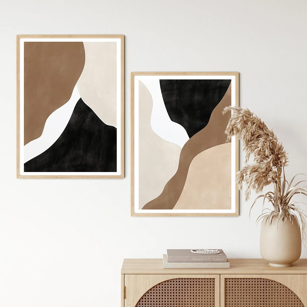 Рисунок 3 - Абстрактные бежево-коричневые плакаты и принты