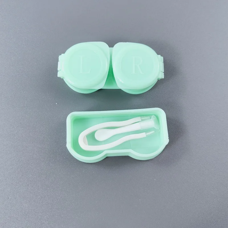 Contact Lenses Tools Color Contact Lens Case Take Traveling Ladies Portable Solid Color Lens Case Eye Care Kit Eye Holder Container Gift