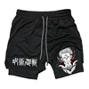 Jujutsu Kaisen Anime Graphic 2 in 1 Compression Shorts for Men Quick Dry Lightweight Gym Performance Shorts Athletic Activewear 5