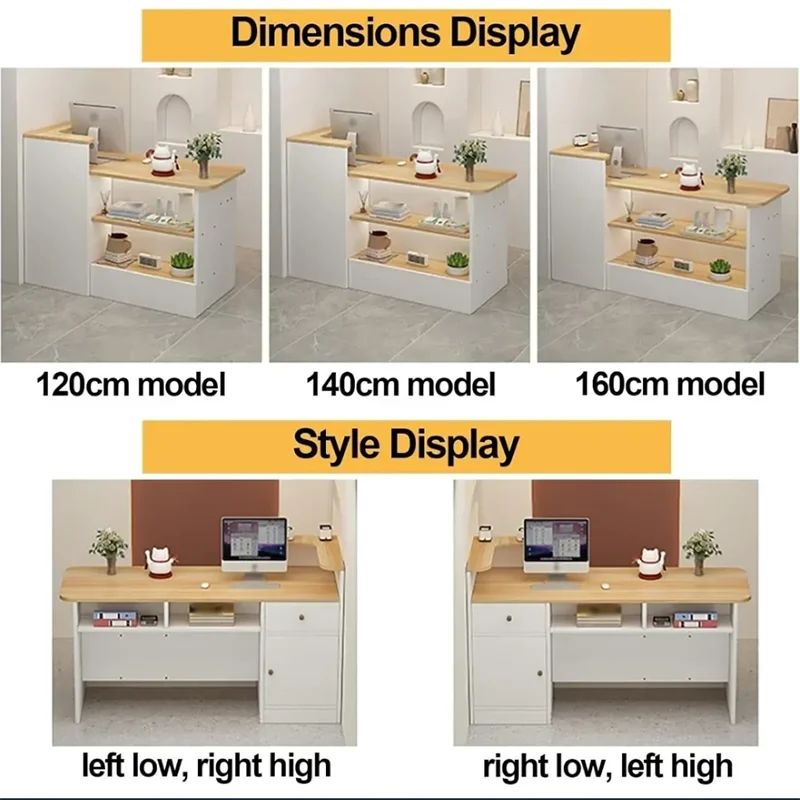 Reception Salon Promotional Table Front Desk Counter Clothes Executive Office Furniture Store Luxurious Entrance Atril Advanced