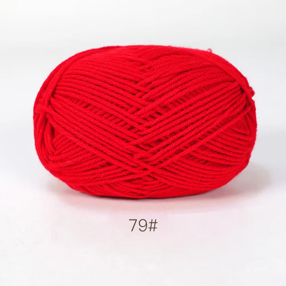 Luxurious Soft Milk Cotton Yarn Pack for Knitting and Crochet Projects - 5PCS, Total 250g