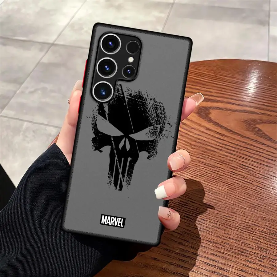 Case for Samsung Galaxy S26 S24 Plus S21 Note 20 10+ S25 Ultra S23 FE S20 S22 Funda Phone Cover Marvel The Punisher Logo 3