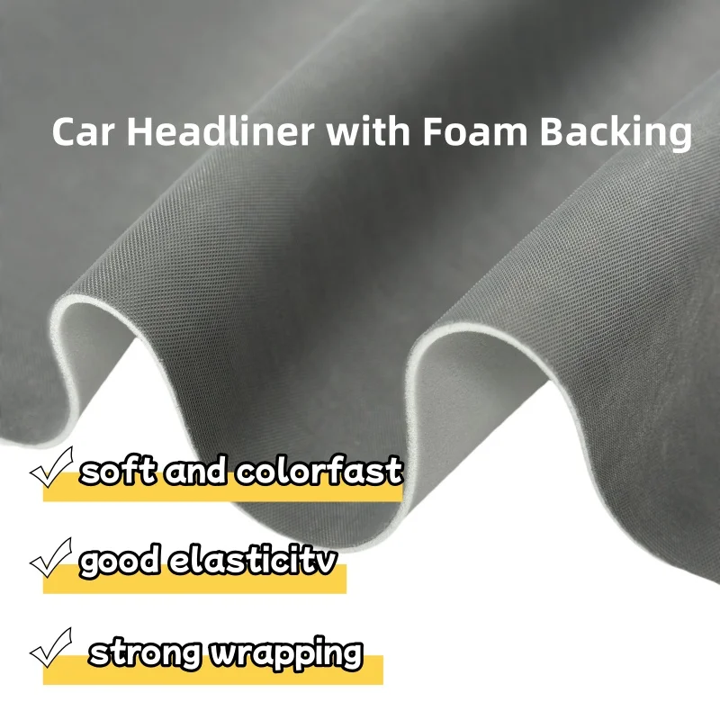 200&times;150CM Car Roof Cloth with Sponge Lining Car Mesh Fabric Non-Adhesive for Interior Material DIY Headliner Decoration