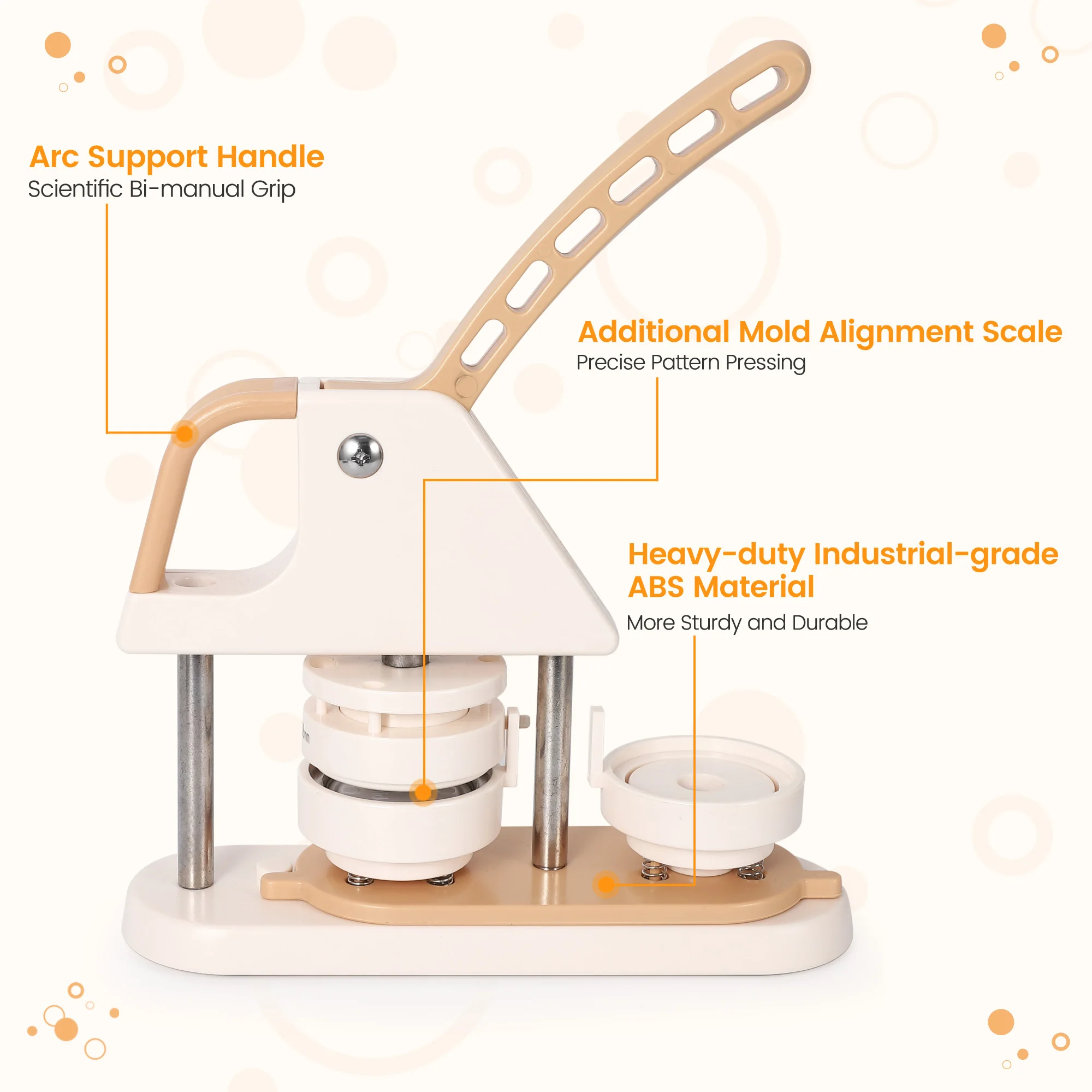 Button Maker Machine 58mm 3rd Gen, Installation Free 58mm(2.25in) DIY Pin Badge Button Maker Press Machine Badge Punch Press