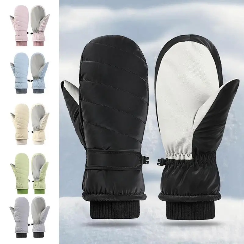 

Winter Men Women Gloves Soft Waterproof Windproof Gloves Outdoor Sports Warm Cycling Snow Ski Gloves Full Finger Girls Mittens