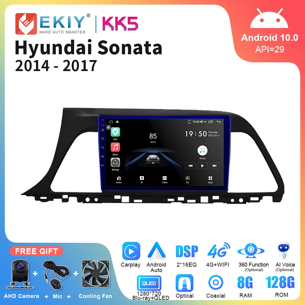 

EKIY KK5 QLED DSP Android 10 Car Radio For Hyundai Sonata 9 LF 2014-2017 Multimedia Video Player Navigation GPS DVD 4G Head Unit